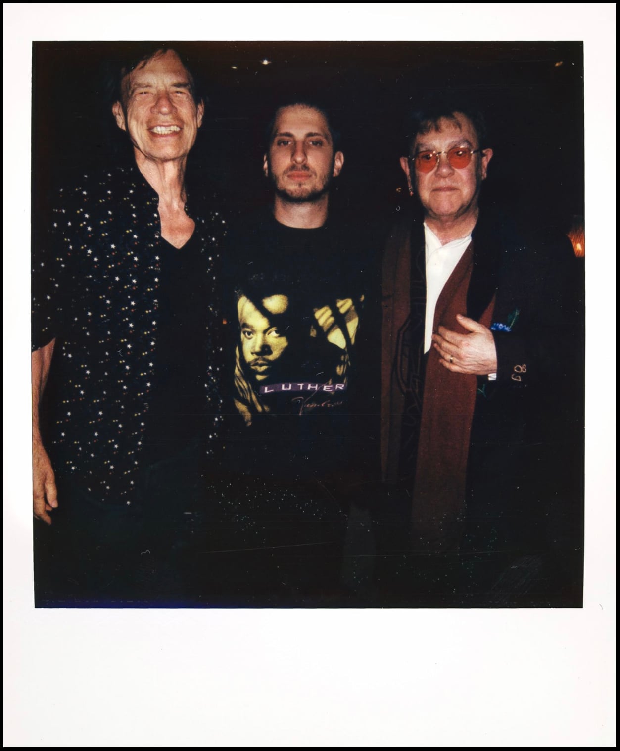 Watt, entre Mick Jagger y Elton John (Cortesía de Andrew Watt para The Washington Post)