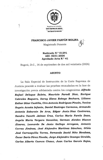 La Corte Suprema de Justicia archivó investigación preliminar contra 32 congresistas - crédito Corte Suprema de Justicia