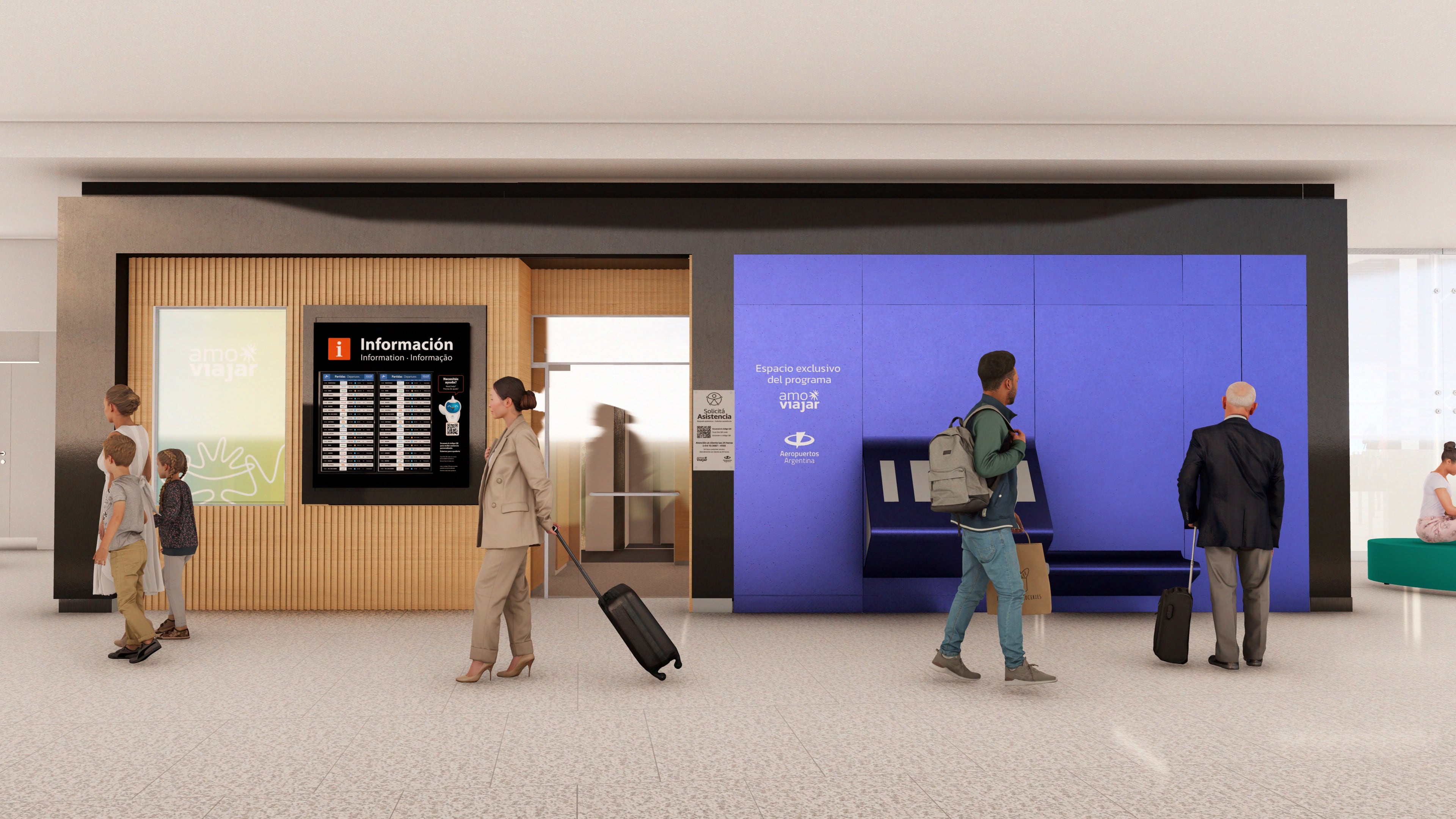 Render del nuevo sector de preembarque