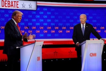 Tras el debate presidencial de 2024, Joe Biden retiró su candidatura y Kamala Harris lo reemplazó (REUTERS/Brian Snyder).