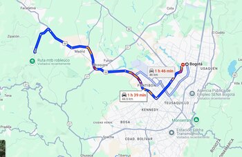 El recorrido desde Bogotá, tiene