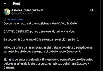 Angélica Lozano también mandó un