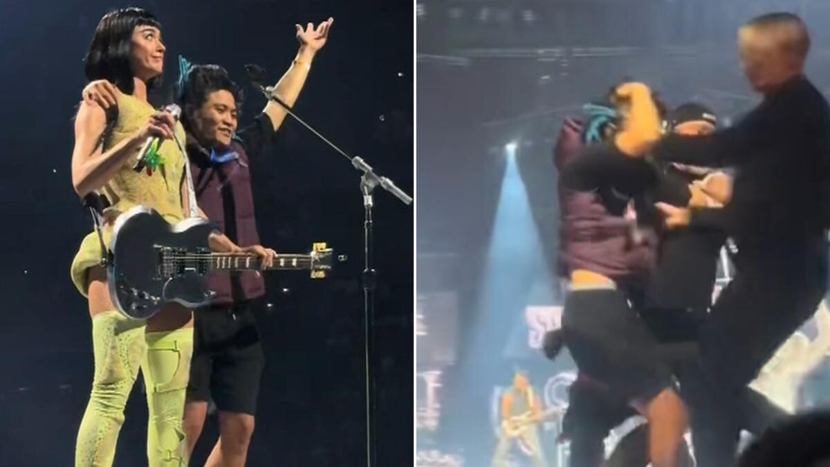 El individuo también había hecho algo similar en el concierto de Katy Perry (Captura de videos)