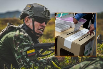 La Constitución Política de Colombia prohíbe que los miembros de la fuerza pública voten y hagan proselitismo - crédito prensa Fuerzas Militares y Juan Páez/Colprensa
