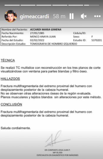 El mensaje de Gime Accardi