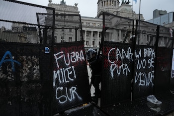 Marcha Congreso - Ley de Tierras - 6 de agosto - Incidentes
