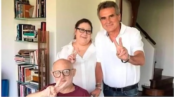 Con su gran amigo Héctor