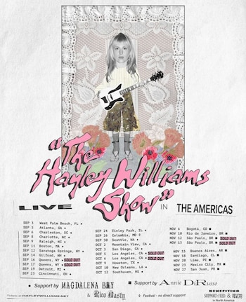 El "The Hayley Williams Tour" ya hizo sold-out en ciudades clave como New York, Los Angeles y São Paulo. (Instagram/ @yelyahwilliams)