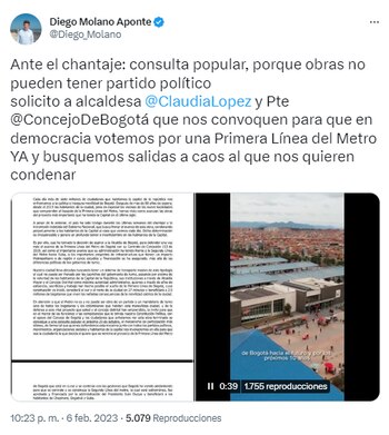 Confirmó que se lanza a