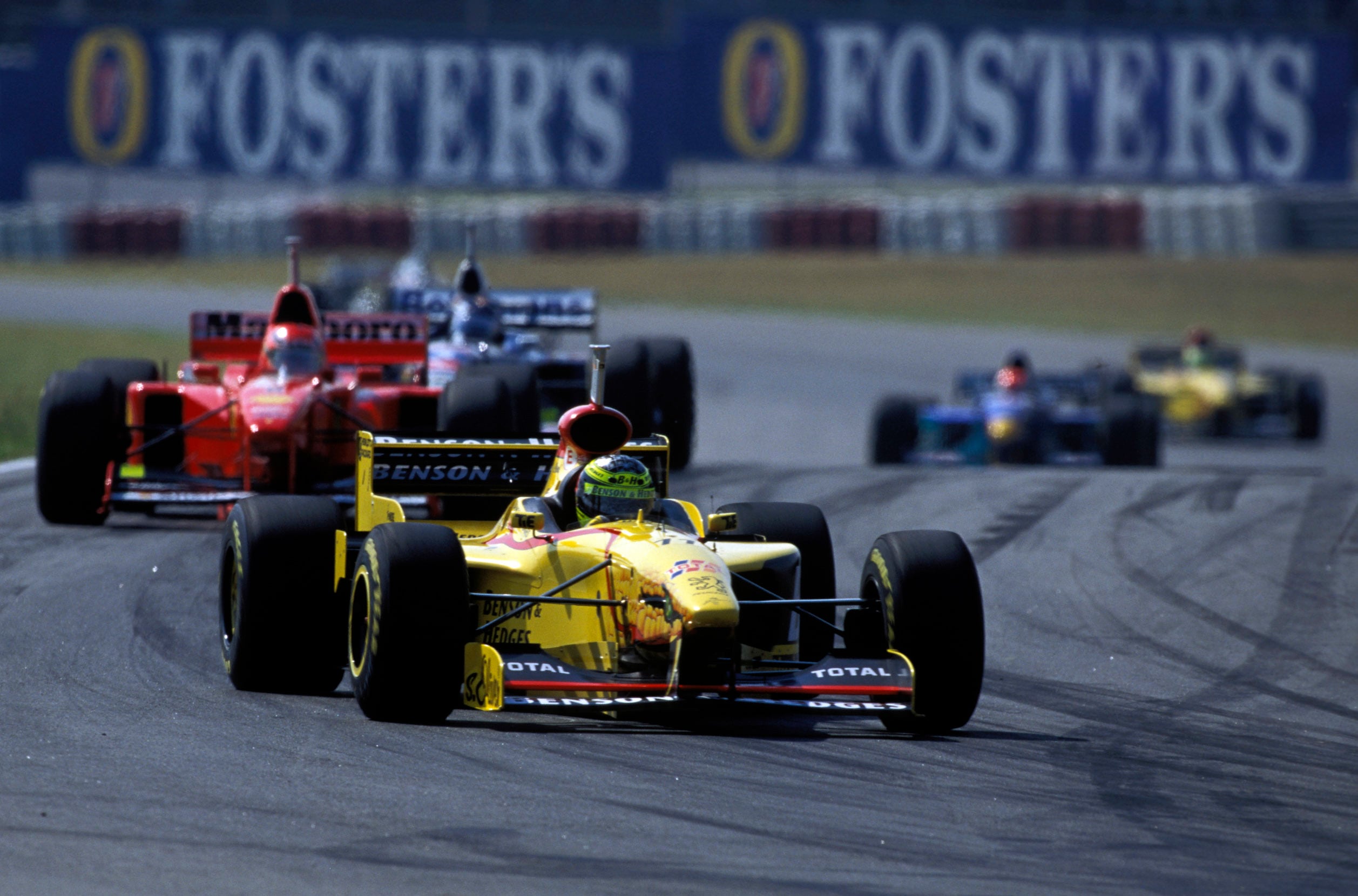Ralf Schumacher en el GP de Argentina de 1997 con el Jordan-Peugeot (Photo by Hoch Zwei/Corbis via Getty Images)