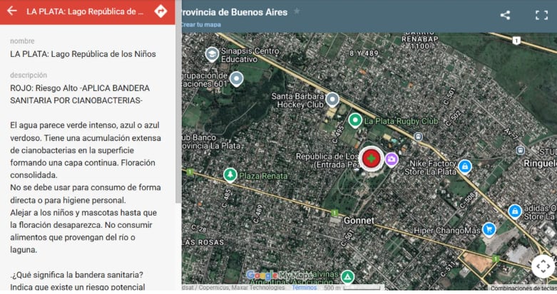 Cuatro municipios de la provincia de Buenos Aires quedaron en alerta roja por presencia elevada de cianobacterias en espacios recreativos (PBA)