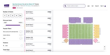 Precio entradas Inter Miami - Kansas City sin Messi