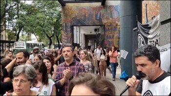 Una protesta de trabajadores estatales