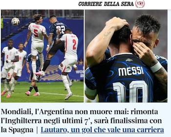Portadas de los medios - Argentina 2 - Inglaterra 1