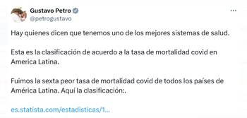 Según Petro, las cifras de