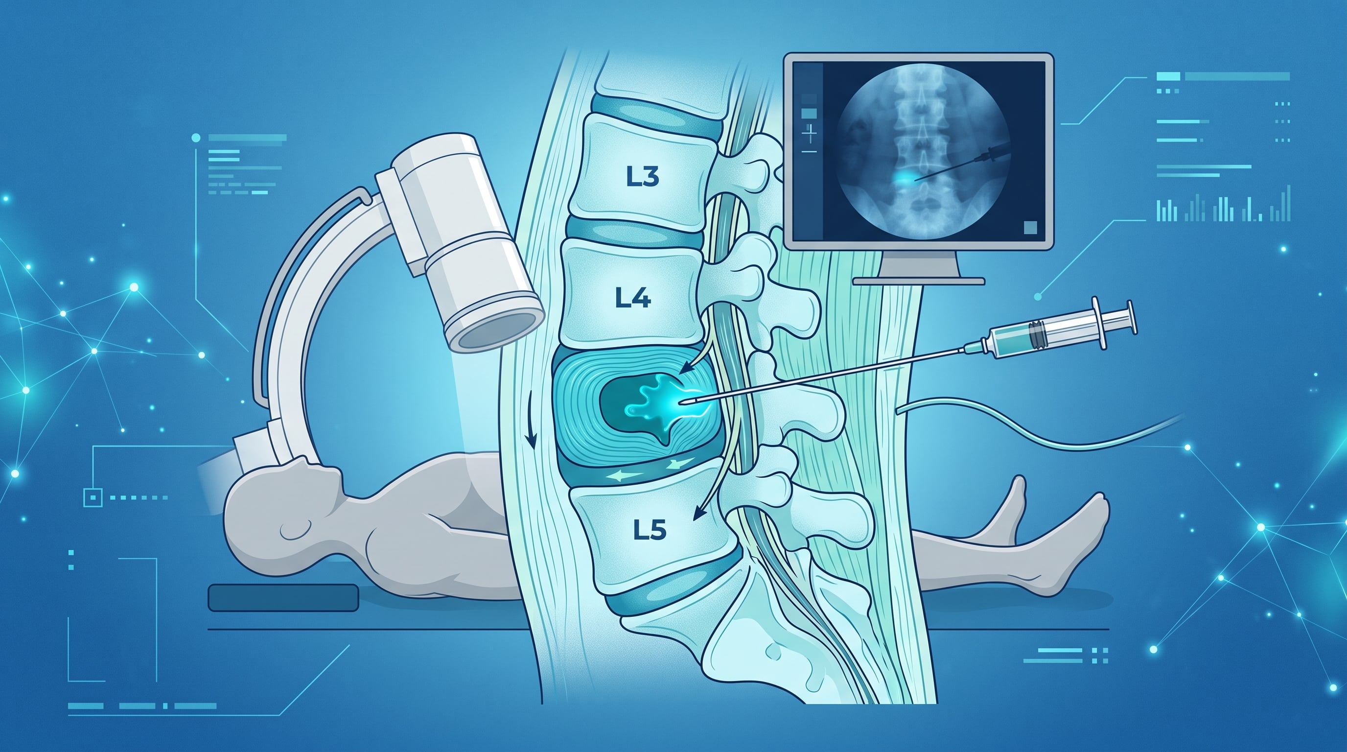 El hidrogel experimental se inyecta en el centro de los discos intervertebrales para proporcionar soporte mecánico y ayudar a recuperar algunas de sus propiedades (Imagen Ilustrativa Infobae)