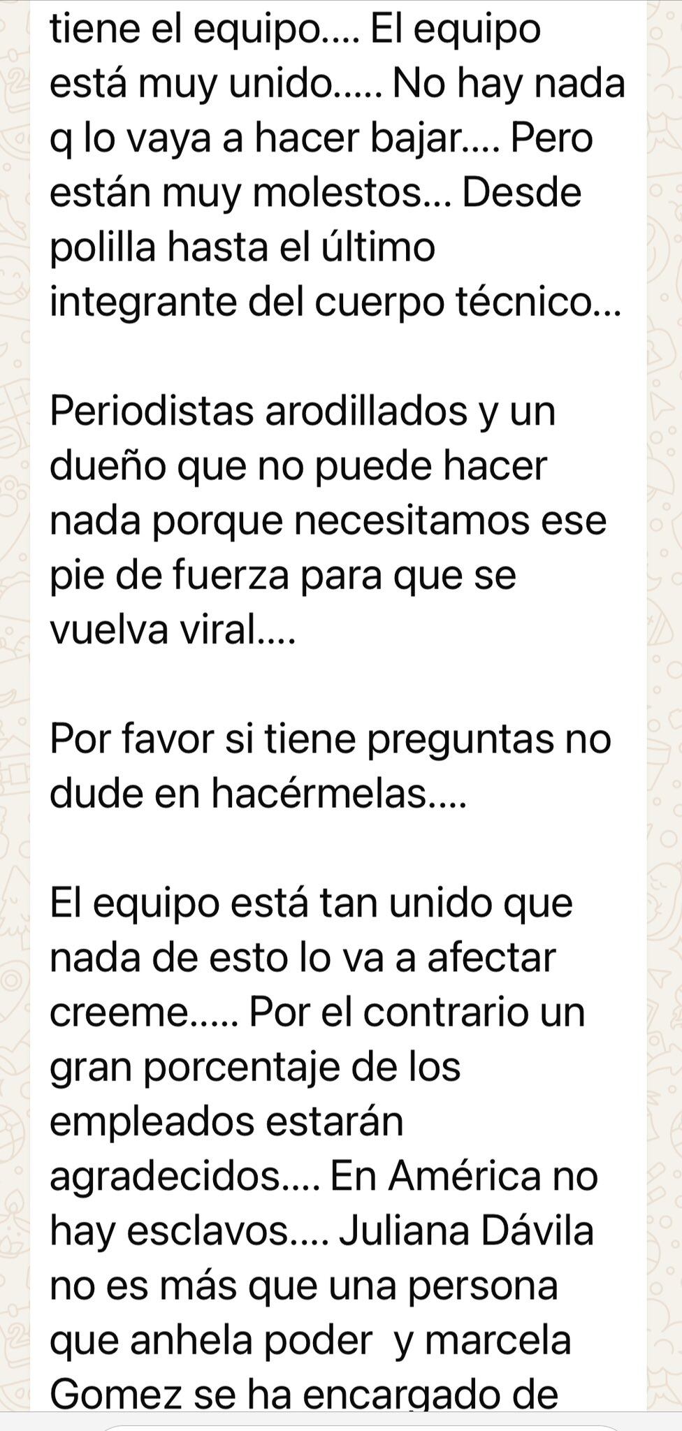 El periodista de Telepacífico realizó una denuncia en contra de la gerente administrativa del América de Cali - crédito @JaimeDinas / X