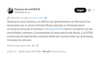 El mensaje de la portavoz de la OTAN, Allison Hart (@OTANpress)