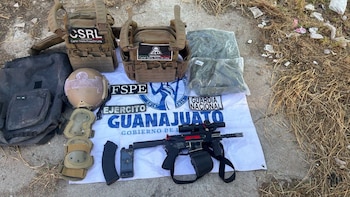 Aseguran armamento y chalecos del Cártel de Santa Rosa de Lima en Guanajuato