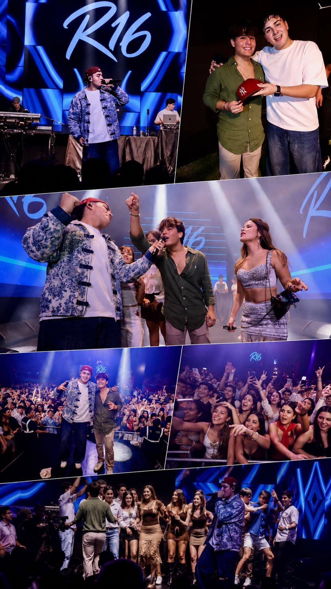 El cantante Justin Quiles y otros artistas interpretan canciones en vivo durante la fiesta de cumpleaños número 16 del hijo de Richard Acuña.
