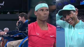 Rafa Nadal recibió un “warning”