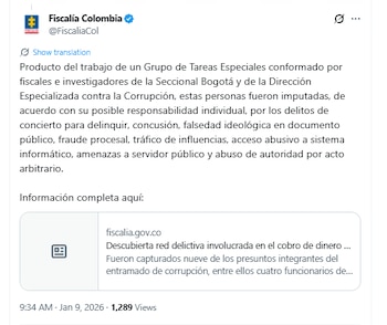 La Fiscalía confirmó que se