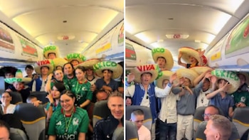 Niños austriacos conquistan un avión al cantar “Cielito Lindo” rumbo a México