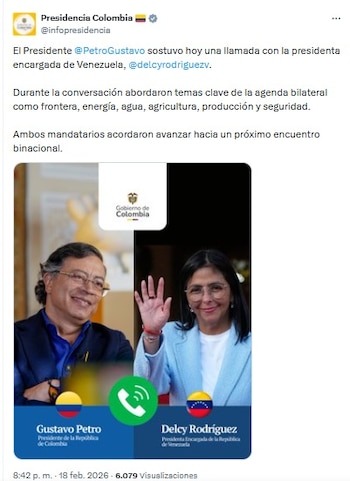 Presidencia sobre llamada entre Gustavo