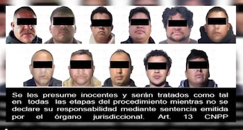 Estos fueron los 11 detenidos tras la segunda etapa de operativos encabezados por autoridades federales. Crédito: FGR