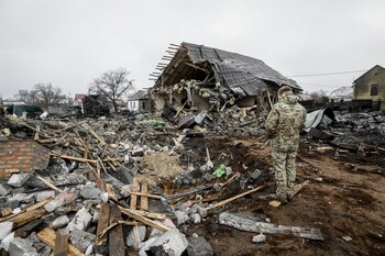 Imágenes de la guerra entre Ucrania y Rusia (EFE / EPA / Sergey Dolzhenko)