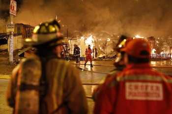 Los bomberos del Perú tuvieron