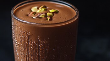 Licuado de pistache, plátano y