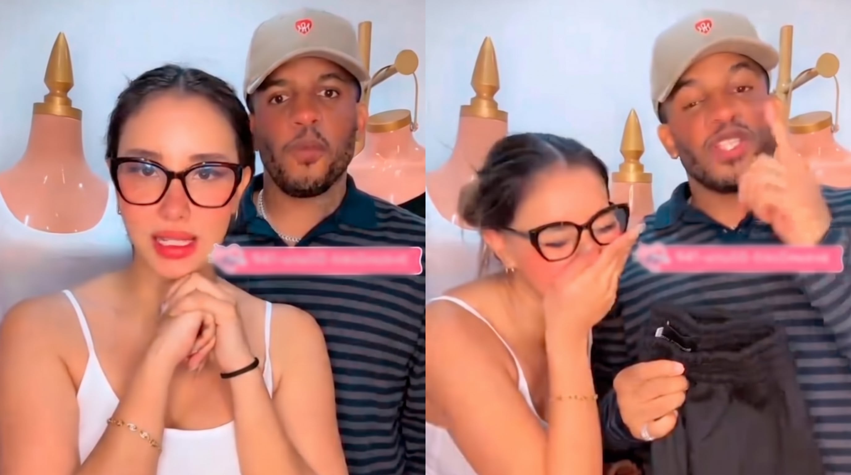 Jefferson Farfán y Xiomy Kanashiro promocionan prendas de vestir durante una transmisión en redes sociales. (Imagen Ilustrativa Infobae)