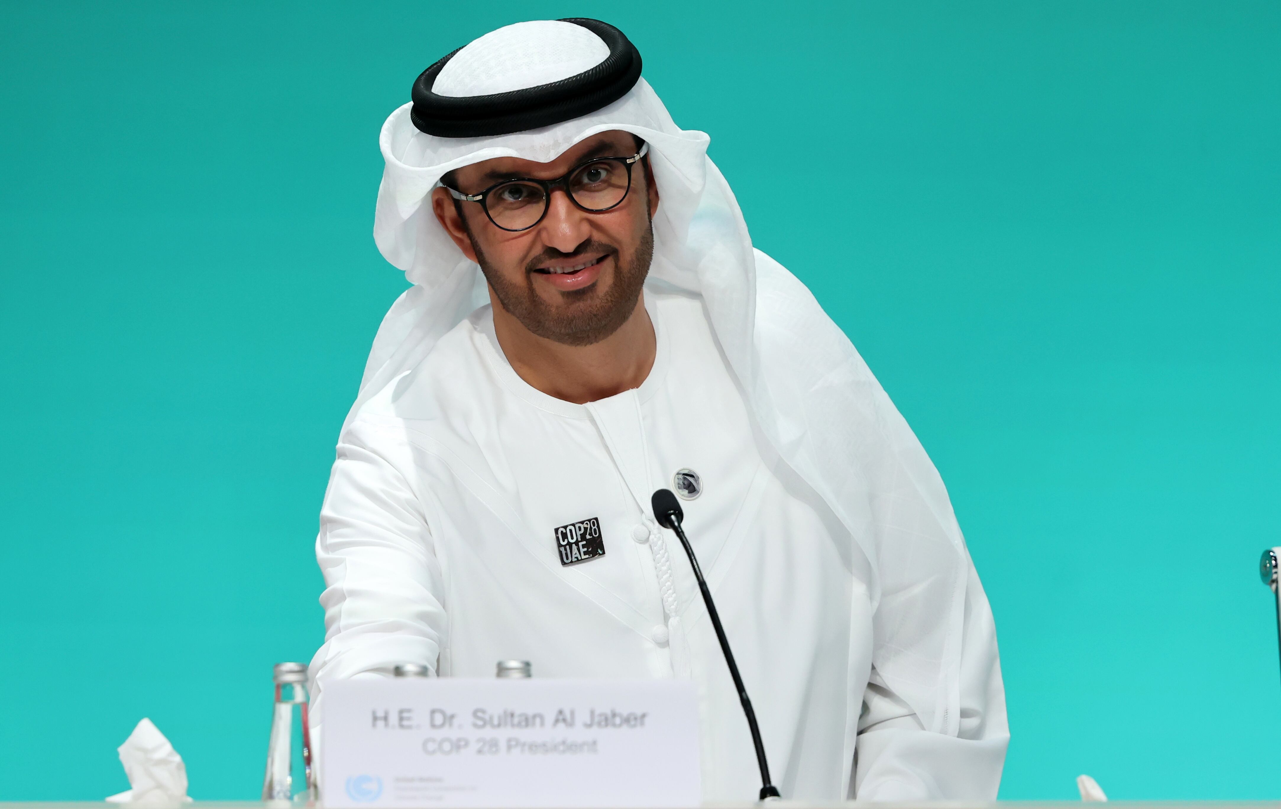 Dr. Sultan Ahmed Al Jaber es Ministro de Industria y Tecnología Avanzada de los EAU y Director General y CEO del Grupo de la Compañía Nacional de Petróleo de Abu Dabi (ADNOC)