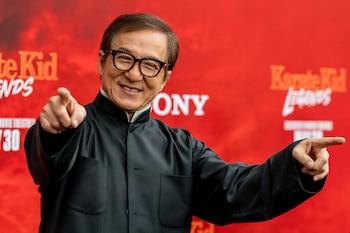 Jackie Chan arrives at the