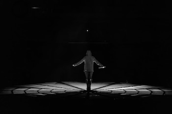 Lali Espósito, chequeando el escenario en River