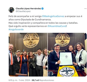 Claudia López en la posesión