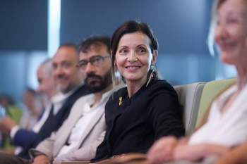 La exconcejala del PP del Ayuntamiento de Ponferrada, Nevenka Fernández, en La Térmica Cultural, a 20 de junio de 2026, en Ponferrada, León, Castilla y León, (España). (Carlos Castro/Europa Press)