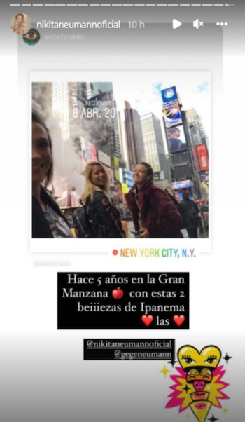 Nicole Neumann compartió un recuerdo