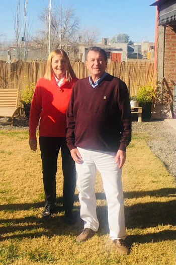 Silvia con su marido Juan.