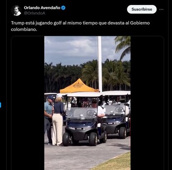 Donald Trump fue visto jugando