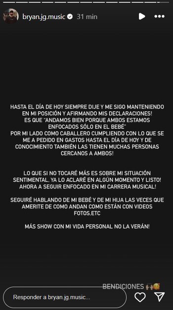 Bryan Torres responde a comunicado