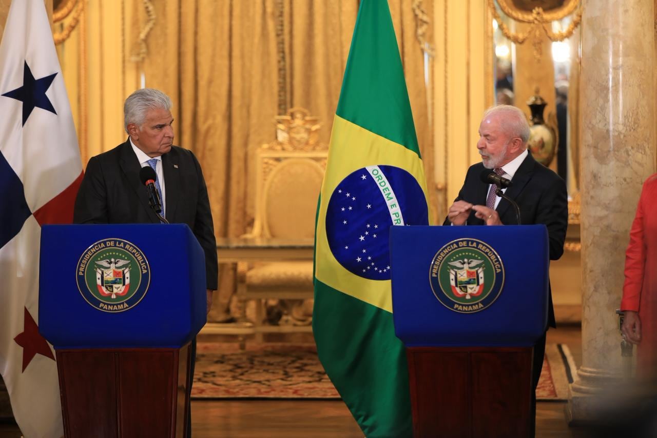 El presidente de Panamá, José Raúl Mulino, y el mandatario brasileño, Luiz Inácio Lula da Silva, acordaron un mecanismo de cooperación para impulsar comercio e inversiones entre ambos países. Cortesía
