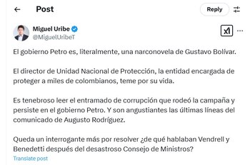 Miguel Uribe habla del comunicado