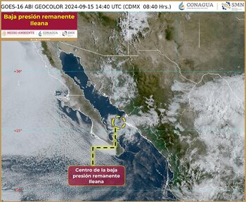 Ubicación actual de Ileana. (SMN/Conagua)