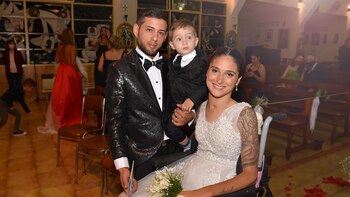 Pablo, Alejo y Gisela, juntos