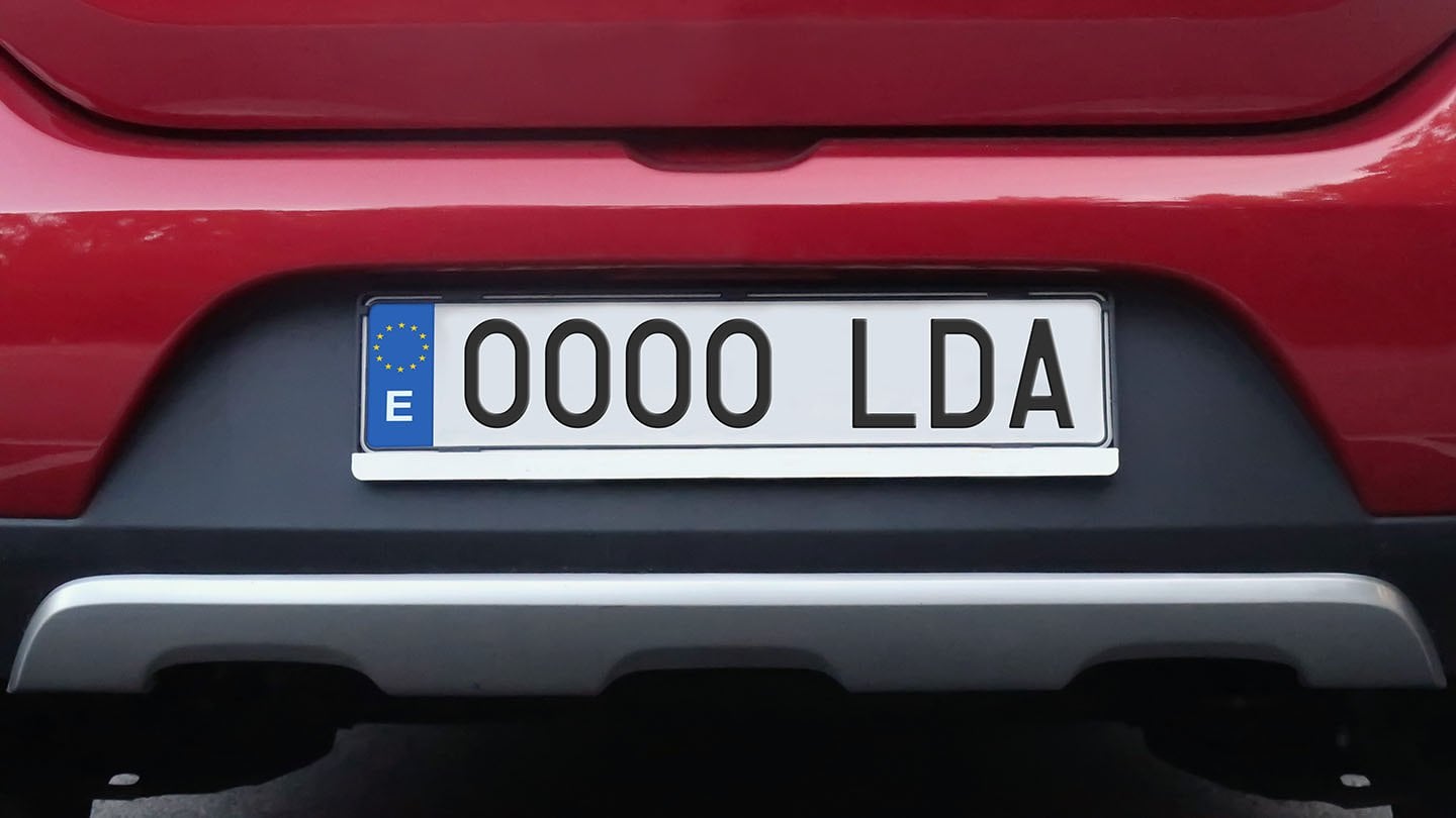 Imagen de archivo de una matrícula de un coche. (Línea Directa)