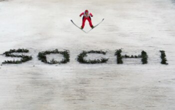 during the FIS Ski Jumping