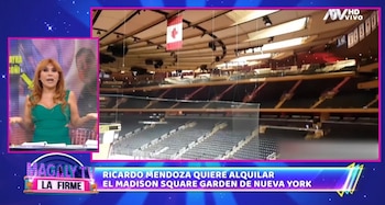 Ricardo Mendoza quiere alquilar el 'Madison square garden' de Nueva York. (Captura: Magaly TV La Firme)
