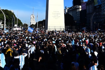 Festejos en el Obelisco - Argentina 3-2 Egipto